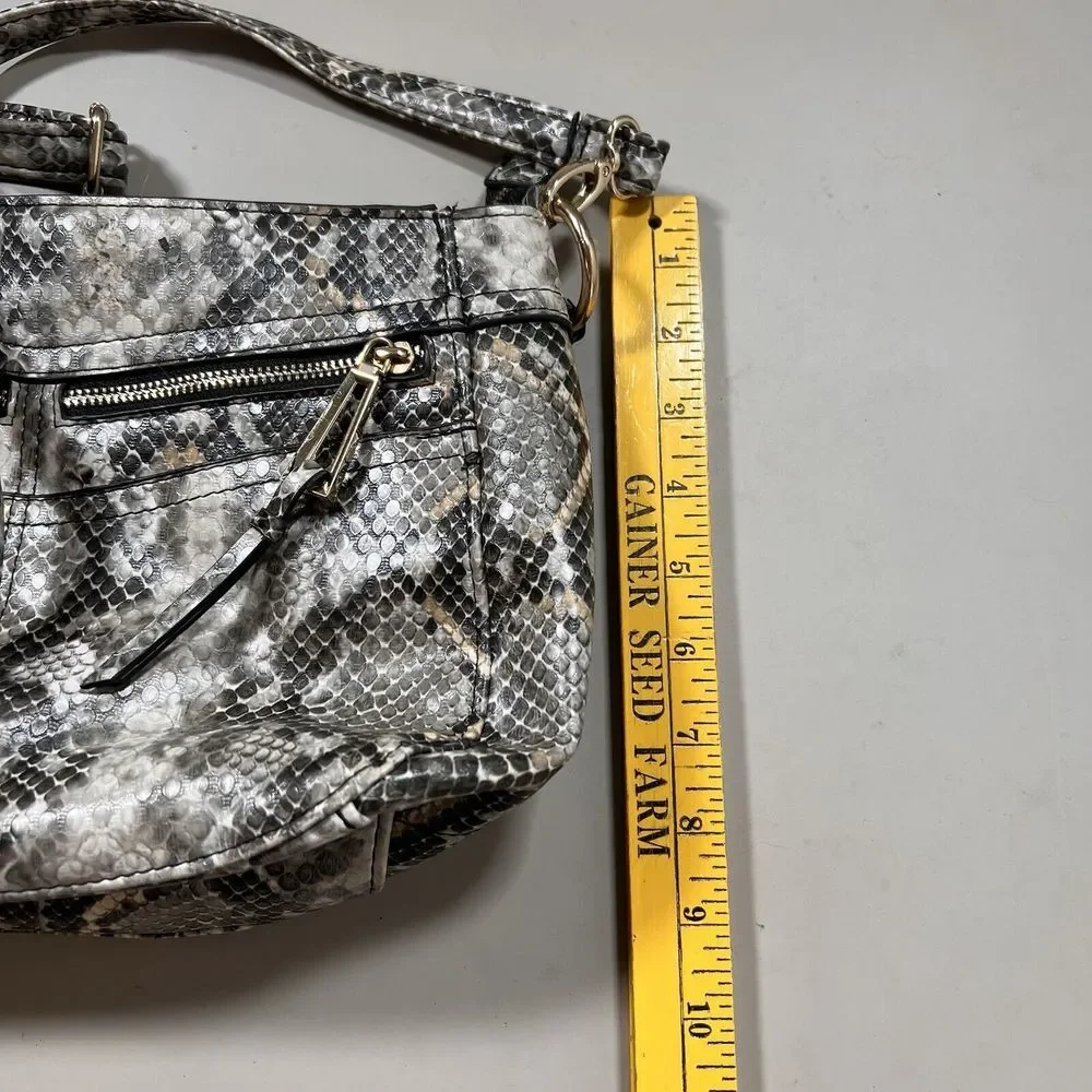 Jessica Simpson Faux Snake Skin Shoulder Bag Cross Body Purse Medium‎ Size